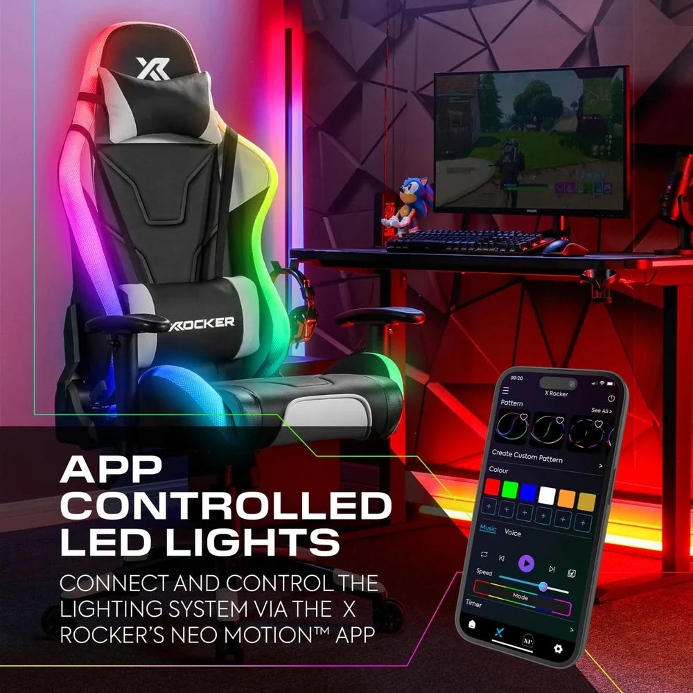X ROCKER - AGILITY ESPORTS FOTEL GAMINGOWY Z RGB NEO MOTION SYNC™