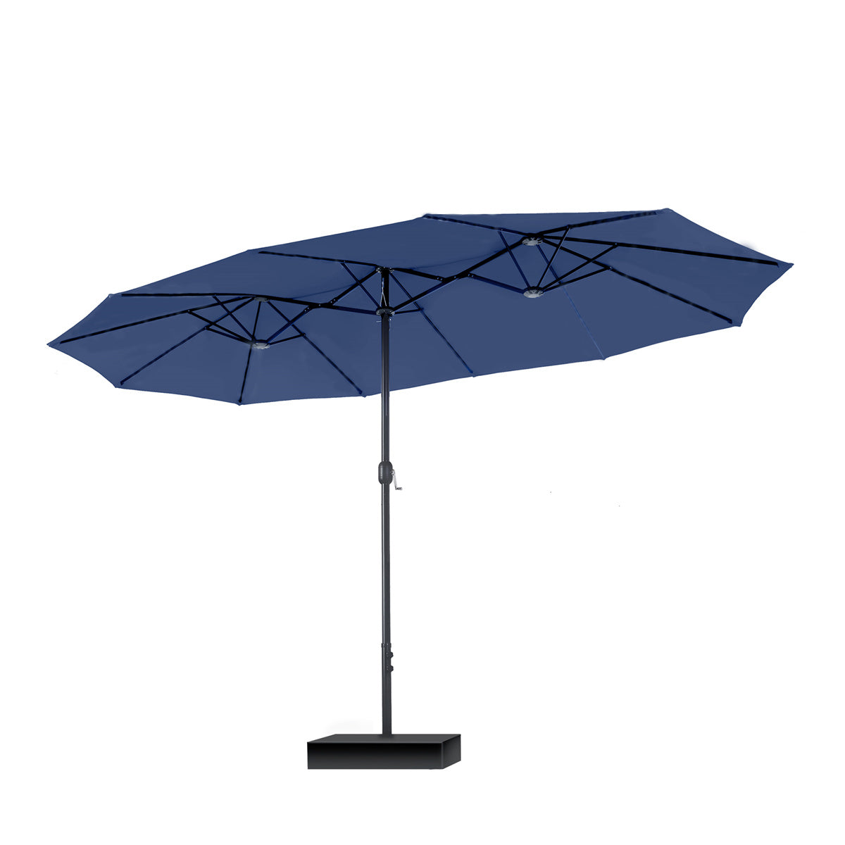 15ft Double-Sided Patio Extra Large Twin Umbrella with Base