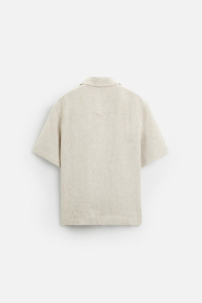 Premium linen summer set taupe