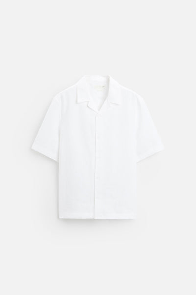 Linen shirt buttons white