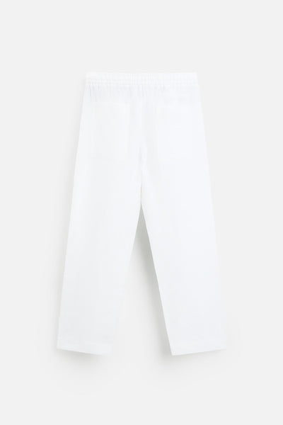 Linen trousers light white