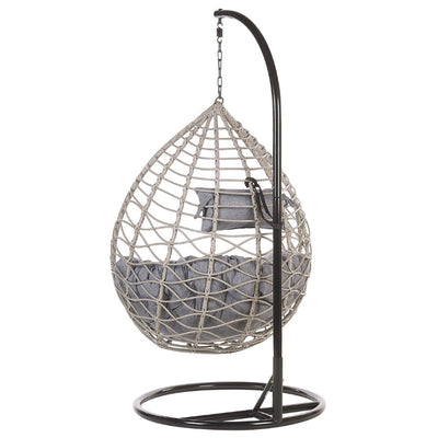 Deluxe Hanging Chair with Stand & Cushions – Grey