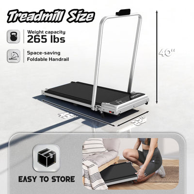 Bieżnia Yagud Walking Pad z poręczą i regulowanym nachyleniem