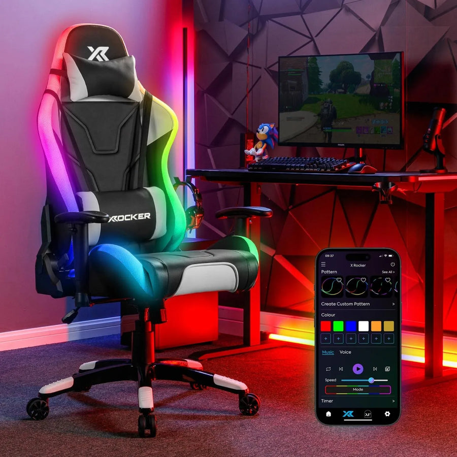 X ROCKER - AGILITY ESPORTS FOTEL GAMINGOWY Z RGB NEO MOTION SYNC™
