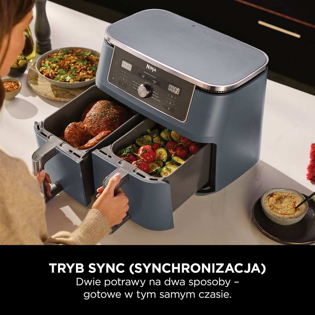 Ninja MAX | Air Fryer 9,5L | Dual Zone 6-w-1