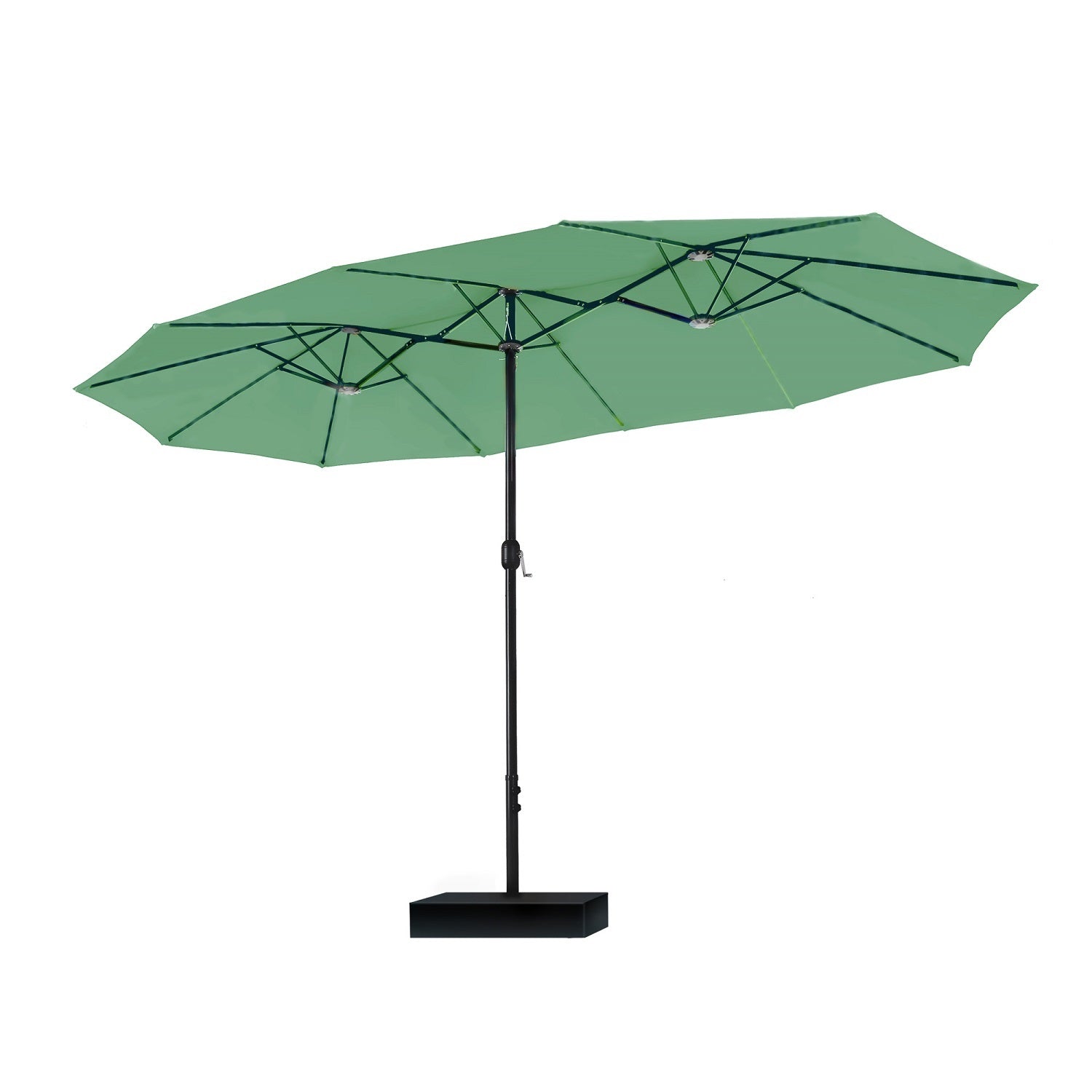 15ft Double-Sided Patio Extra Large Twin Umbrella with Base
