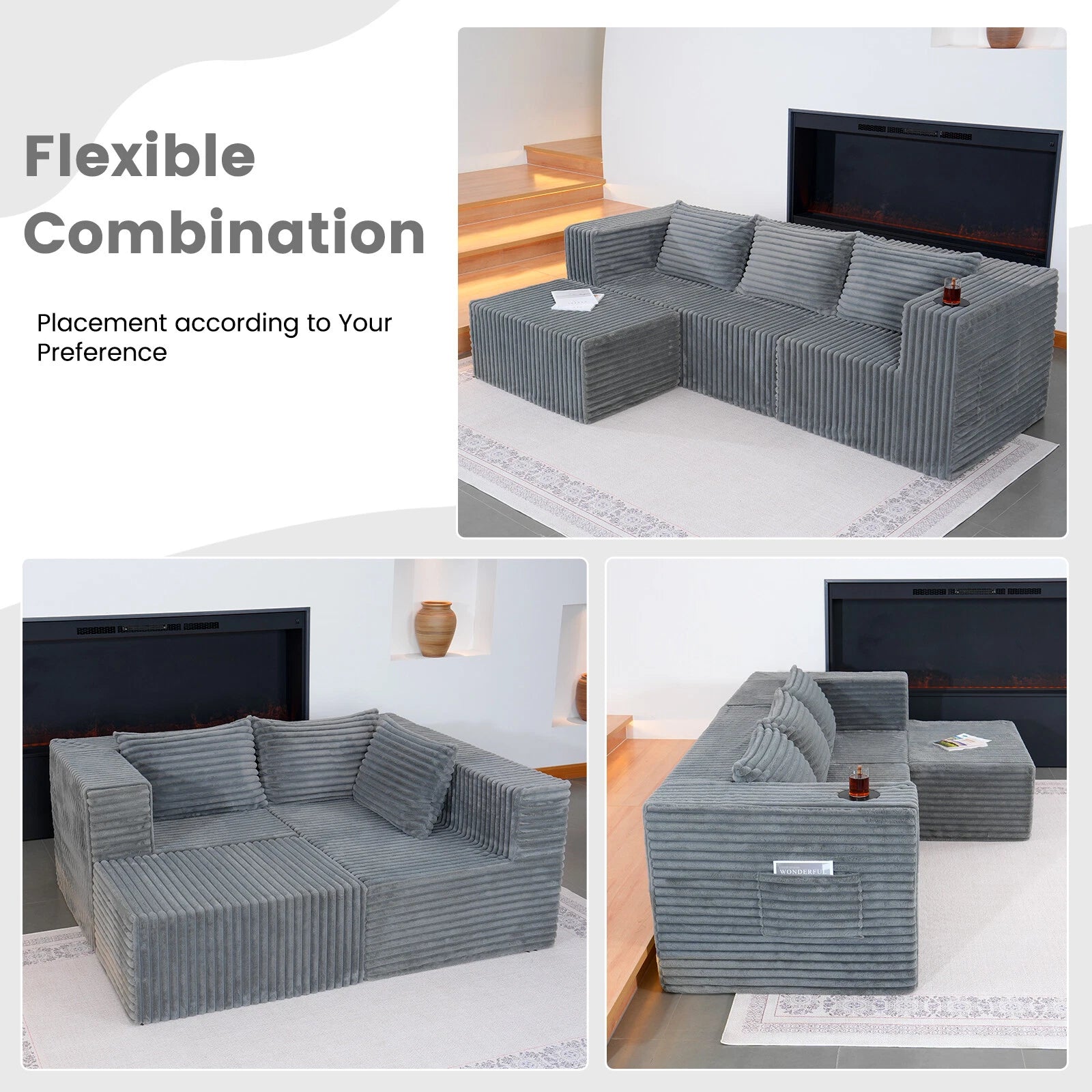 "Boneless Couch Grey" - Kanapa bez ramy Szara